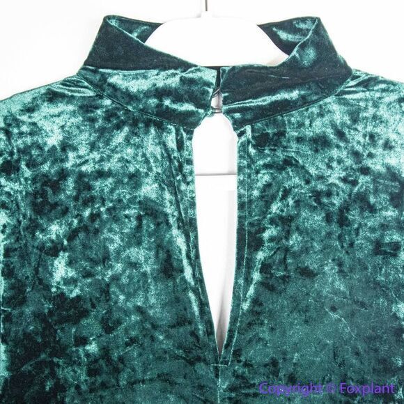 Eloquii dark green Crushed Velvet Dress, 18 - Picture 13 of 15